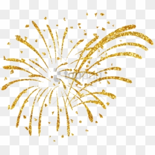 Free Png Gold Fireworks Png Png Image With Transparent - Gold New Year Clip Art