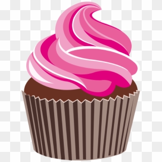 Cupcake - Cupcake Pink Frosting Png Clipart