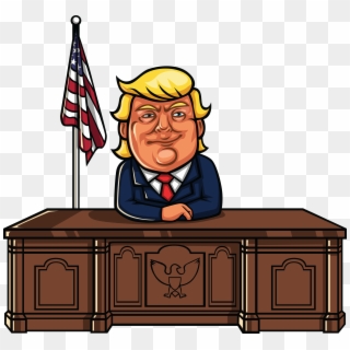 He's Not Focussing On The Policy Under Discussion Folks - Cartoon Donald Trump Sitting Clipart