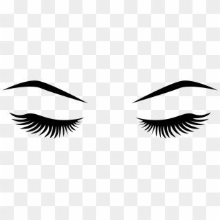 Perfect Eyebrows And Lashes With Closed Eyes Png Images - Makeup Logo Png Clipart
