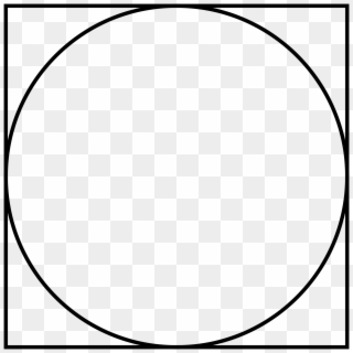 A Circle Is Inscribed In A Square Of Side Length - Circle And Square Logos Clipart