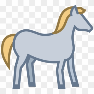 This Icon Represents A Horse - Blue Horse Clip Art - Png Download