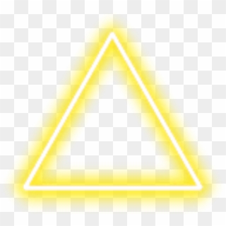 Neon Triangle Border Png Yellow Freetoedit - Triangulo Neon Png Clipart
