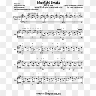 Moonlight Sonata Partitura Piano Clipart