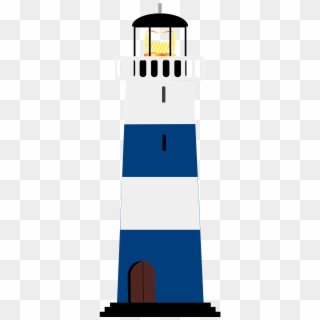 Lighthouse Blue White - Nautical Clipart Lighthouse - Png Download