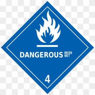 Label For Dangerous Goods - Dangerous When Wet Hazmat Clipart