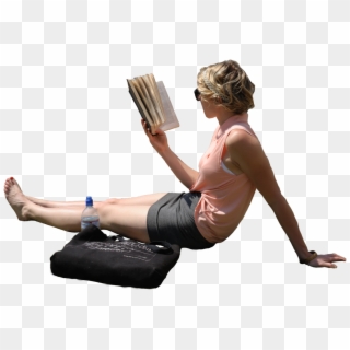 Woman Laying In Sun Reading Book Source - People Read Book Png Clipart