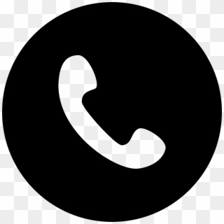 Tel Png - Phone Icon Black Circle Clipart