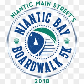 Niantic Bay Boardwalk 5k - Circle Clipart
