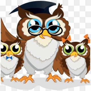 Cartoon Owl School Background Vector - Estudante Desenho Png Clipart