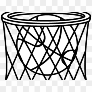 Basketball Black And White Clipart - Basketball Hoop Backboard Clipart - Png Download