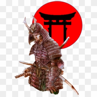Samurai And Torii Gate - Samurai Clipart
