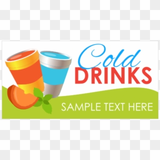 Cold Drinks Basic Vinyl Banner - Graphic Design Clipart