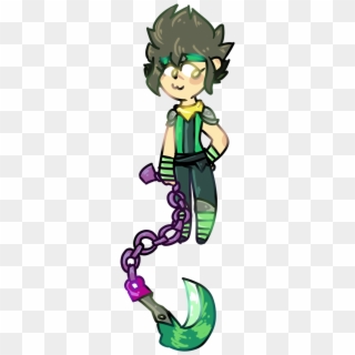 Fan Creationguy With Weird Spiky Hair And A Kusarigama - Cartoon Clipart