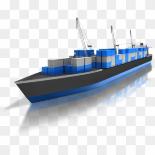 Shipping Hd Png - Blue Cargo Ship Png Clipart