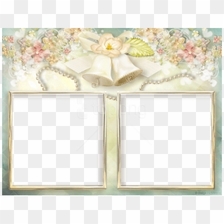 Free Png Soft Transparent Double Wedding Frame Background - Double Photo Frame Wedding Clipart