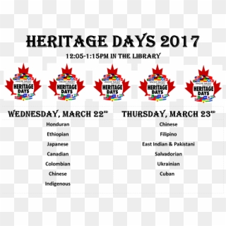 Heritage Days Poster Clipart
