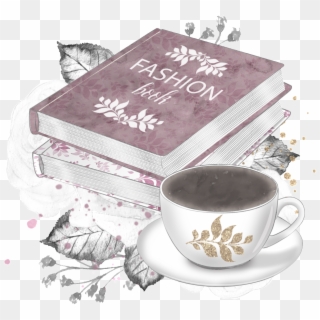 This Backgrounds Is Book Coffee Cartoon Transparent - Watercolor Painting Clipart