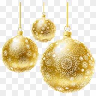 Christmas New Year Golden Ball - Gold Christmas Ball Vector Clipart
