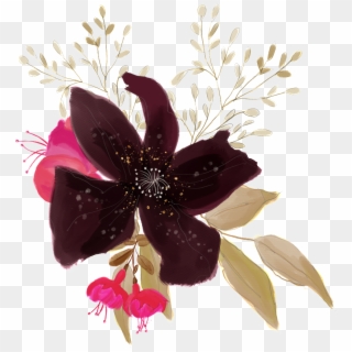 Brown Black Flower Transparent Decorative - Illustration Clipart