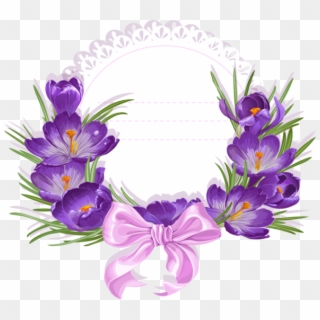 Etiquetas Con Flores Moradas , Png Download - Good Morning Happy Sunday Purple Flowers Clipart