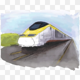 Bullet Train , Png Download - Painting Clipart