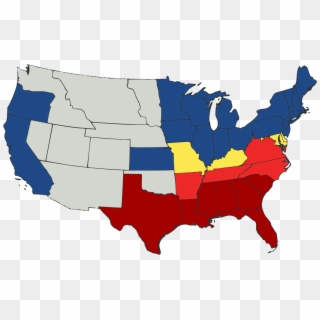Us Secession Map - Map American Civil War Clipart