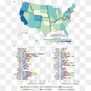 Map Of Both City And State Level Emissions Mitigation - Yale Climate Opinion Maps 2018 Clipart