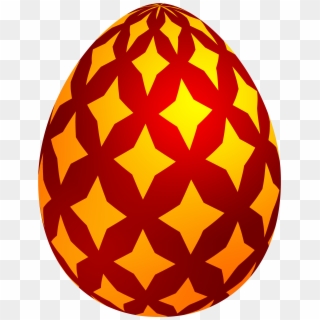 Red Easter Decorative Egg Png Clip Art - Easter Egg Png Transparent