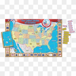 Tcr4403 Us Map Bulletin Board Display Set Image Clipart