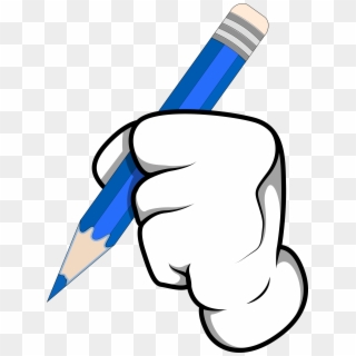 Content Vector Png - Cartoon Hand Holding Pencil Clipart