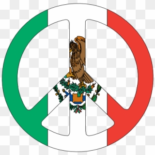 Mexican Flag Clipart - Peace Mexico Flag - Png Download
