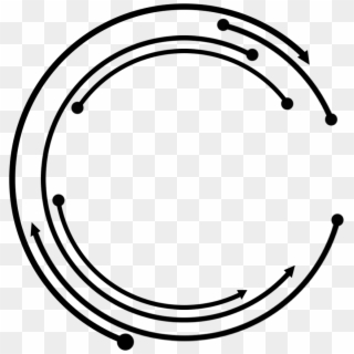 Flecha Círculo Lineal Borde Png Y Psd - Circle Clipart