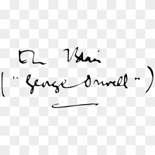File - Orwell-signature - Svg - George Orwell Signature Clipart