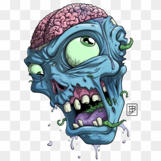 Graphic Free Zombie Head More From Brunojunges Tattoo - Zombie Head Drawing Clipart