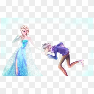 Elsa The Snow Queen Images Elsa And Jack Frost Hd Wallpaper - Эльза И Джек Арт Clipart