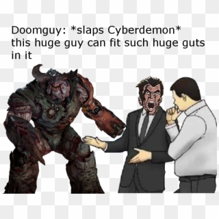 *slaps Cyberdemon* This Huge Guy Can Fit Such Huge - Bongo Cat Slaps Roof Of Car Clipart