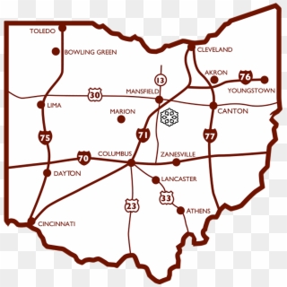 Snow Trails Location On Ohio Map - Map Clipart