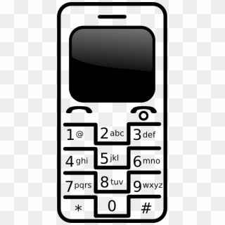 Free Mobile Cliparts Download Clip Art - Cell Phone Black And White - Png Download