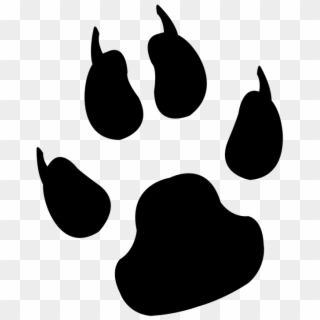 Silhouette, Reprint, Paw, Foot, Trace, Animal, Dog, - Dog Paw Print Clipart