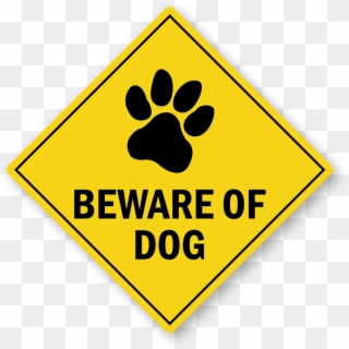 Beware Of Dog Sign Learn More - Truck Road Signs Clipart