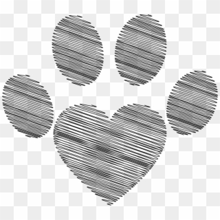 Dog Paw Felidae Cat Foot - Heart Clipart