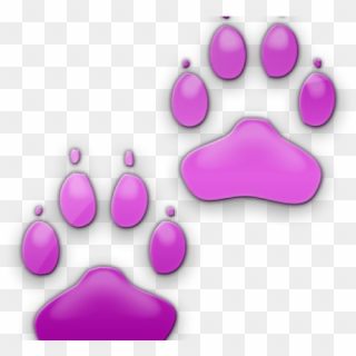 Neon Clipart Dog Paw - Dog Paw - Png Download