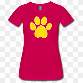 Dog Paw Print, Yellow Spiral T Shirt - Active Shirt Clipart