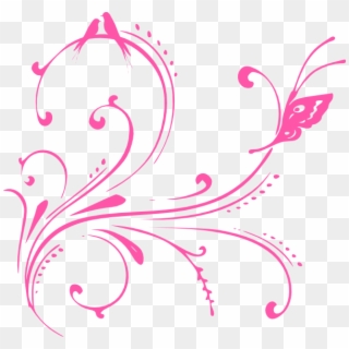 Pink Swirl Birds Svg Clip Arts 600 X 570 Px - Png Download