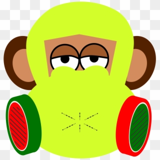 This Free Icons Png Design Of Monkey Wears Gas Mask Clipart