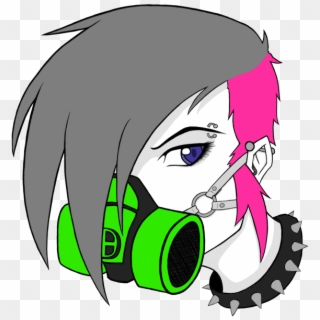 Gas Mask Girl By Wraithdragon - Drawing Of Girls With Gas Mask Clipart