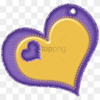 Heart, Png, Heart, Herzen, Corazones, - Purple And Yellow Hearts Clipart