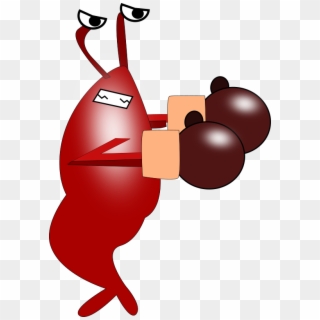 Shrimp Clipart The Cliparts - Shrimp With Boxing Gloves - Png Download
