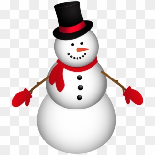 Snowman With Red Scarf Png Clip Art Image Transparent Png